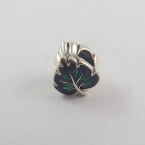 Authentic Pandora Blue Flower Charm – Sterling Silver Bead, Fits