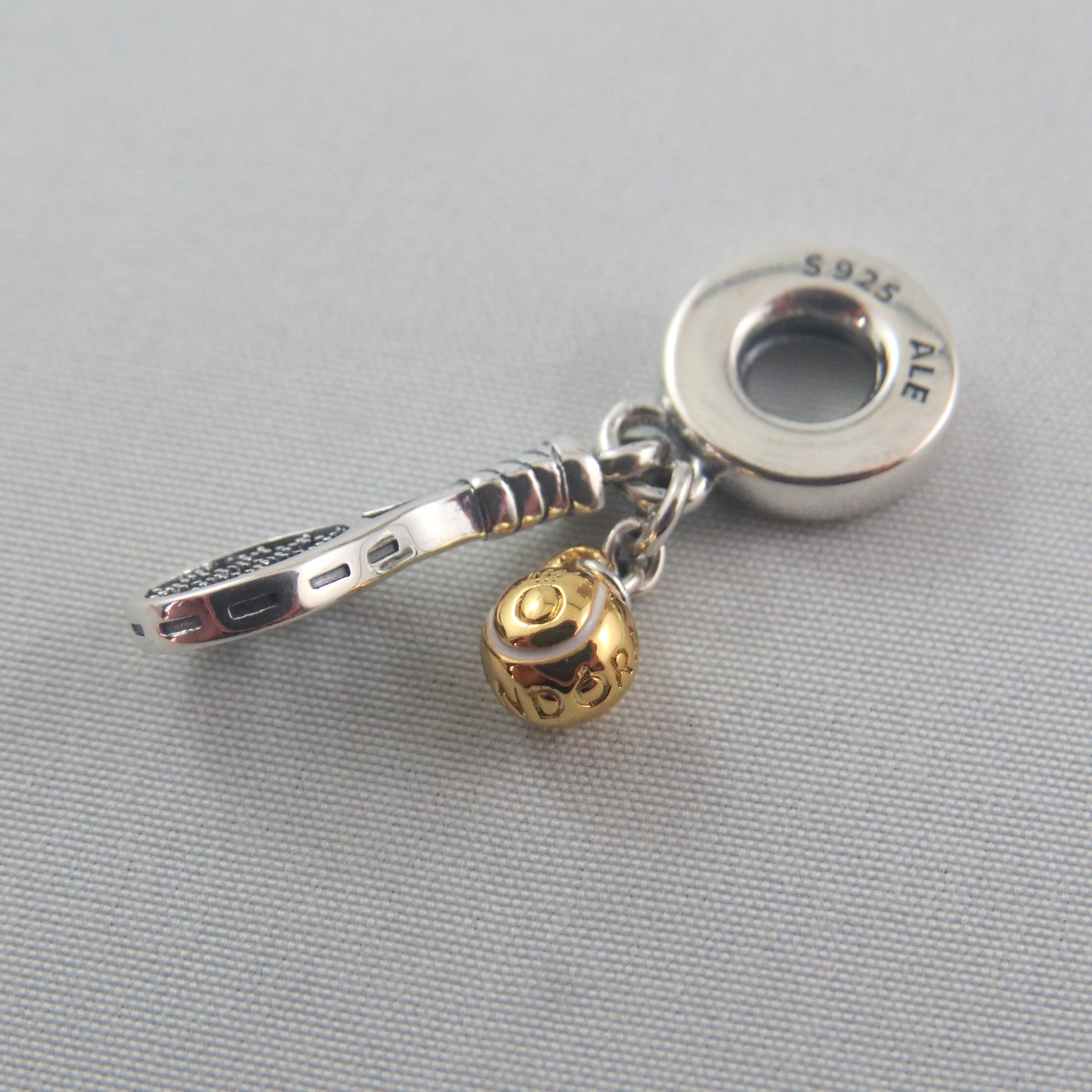 Pandora Tennis Racket & Ball Dangle Charm B23.... Etsy