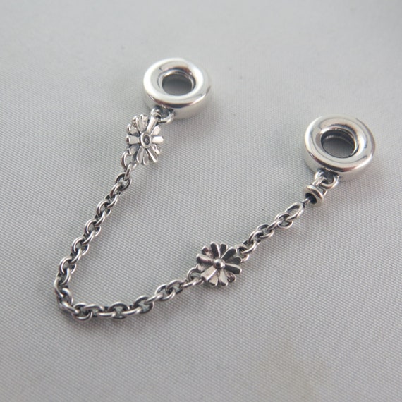 Pandora Daisy Safety Chain Charm Daisy Flower Safety Chain Charm