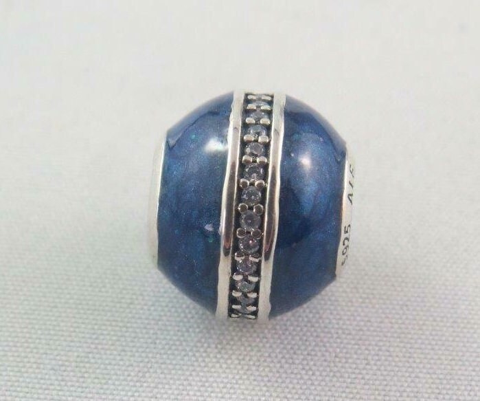 Pandora Orbit Charm Midnight Blue Orbit Charm Gifts for Her Birthday Gift Anniversary Gift Christmas Gift Holiday European Bracelet Charm