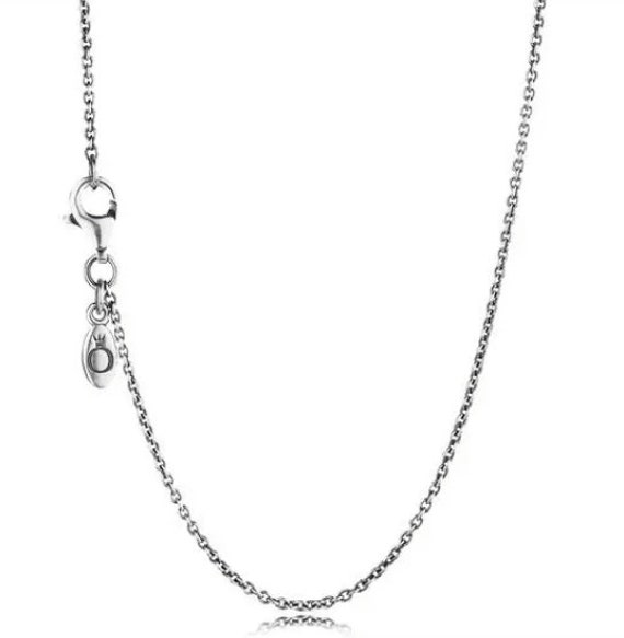 PANDORA Moments Sterling Cable Chain Necklace in Metallic | Lyst