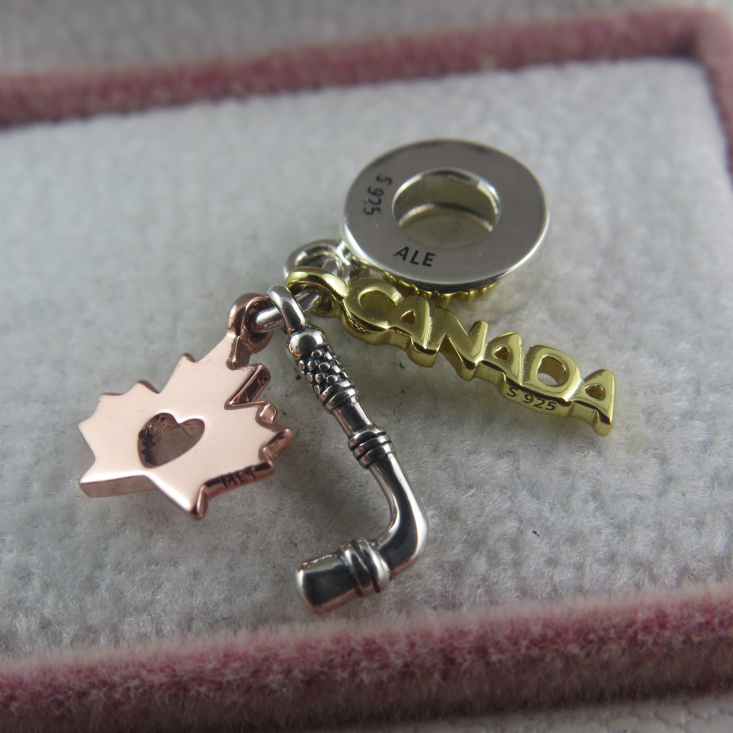 Pandora Canada Maple Leaf & Hockey Dangle Charm Etsy