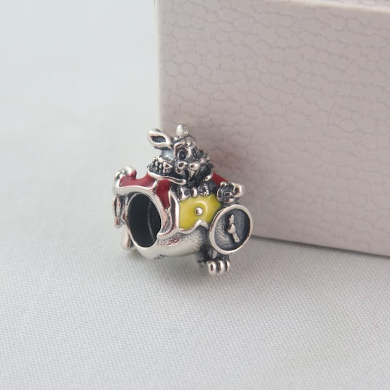 Pandora White Rabbit Charm Alice in Wonderland Charm European Bracelet  Charm (D32)