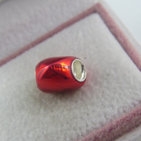 Metallic Red Heart Charm/s925 Ale 