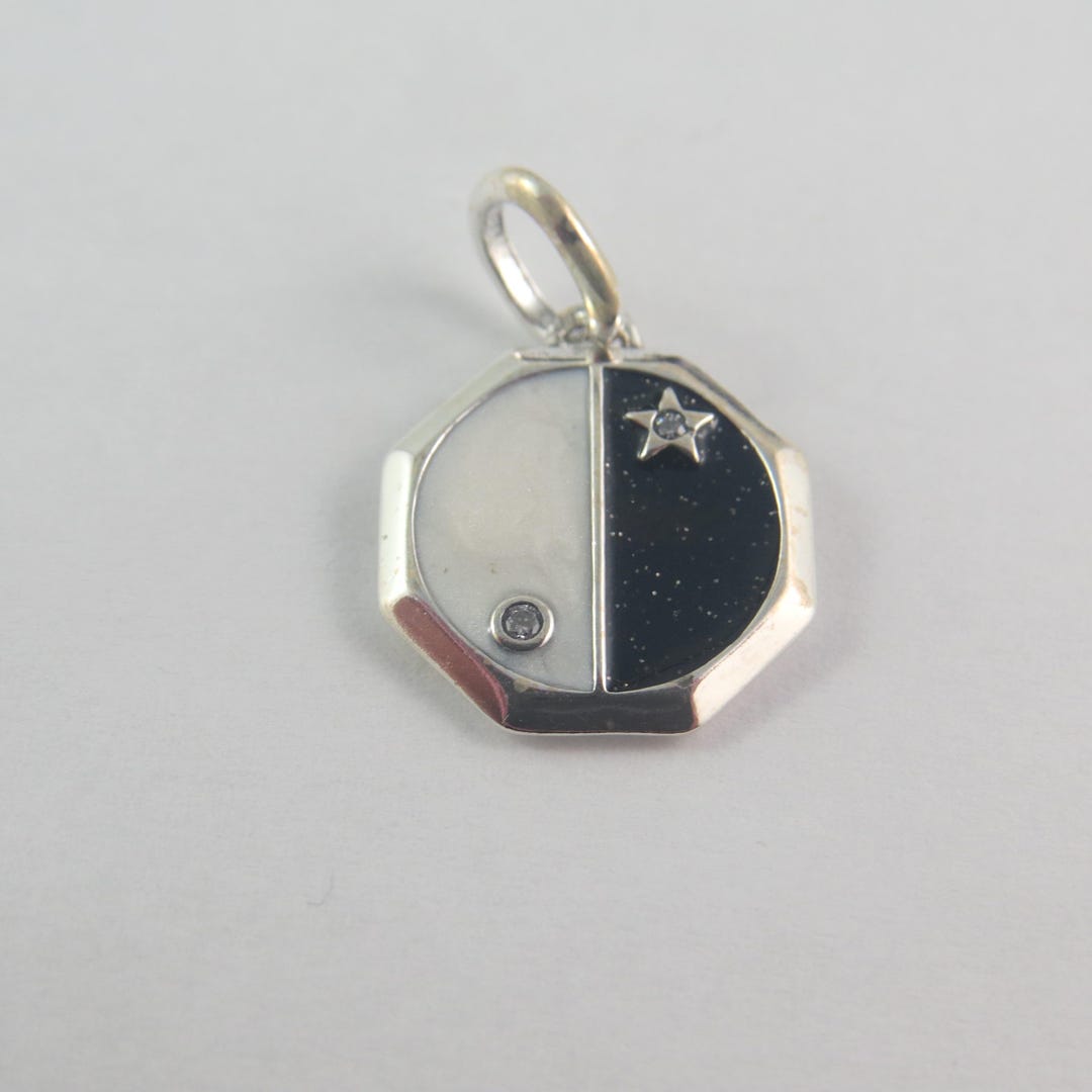 アクセサリー pandora Yin&Yang Dangle Charm Pandora Splittable Yin & Yang Sparkling CZ & Enamel Dangle Charm