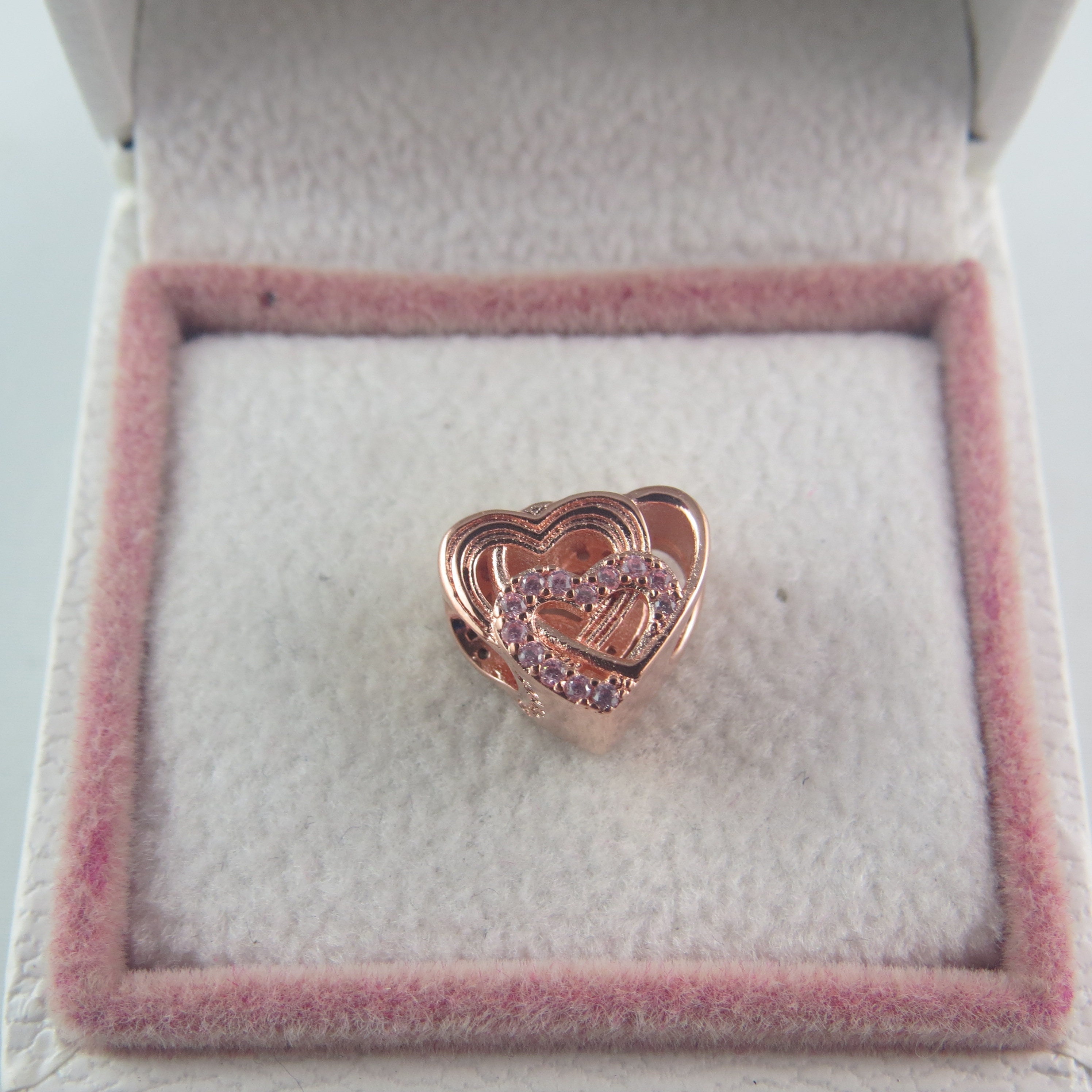 Intertwined Love Hearts Charm/s925 Ale 