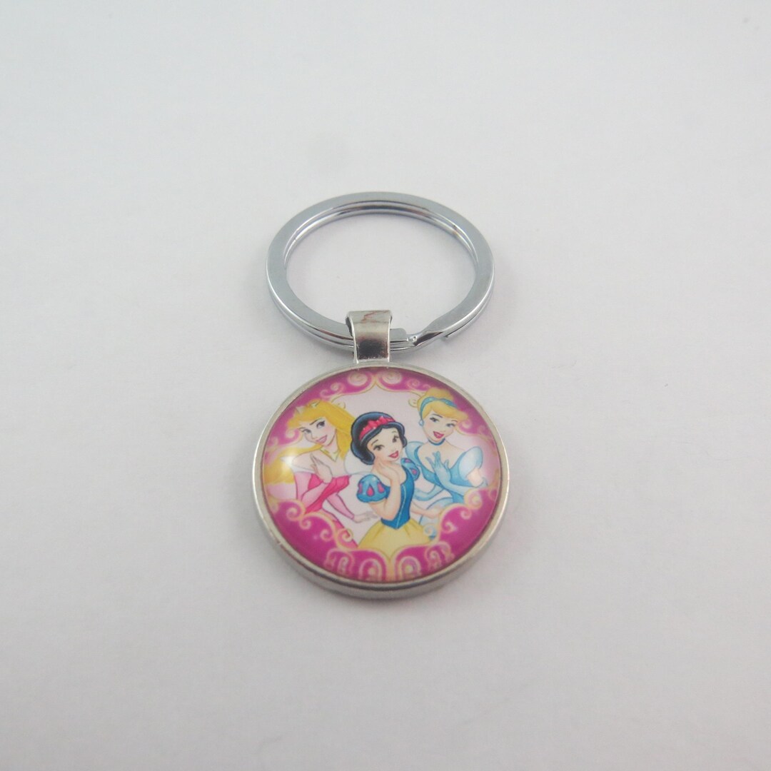 Princess Cartoon Keychain Princess Keychain Cartoon Princesses Key Ring Gift for Girl or Woman ...