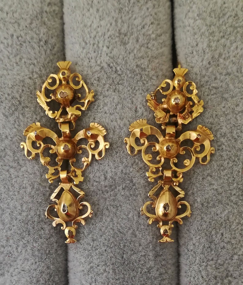 Antique Spanish Iberian Georgian 17th-18th Century Yellow 18K - Etsy