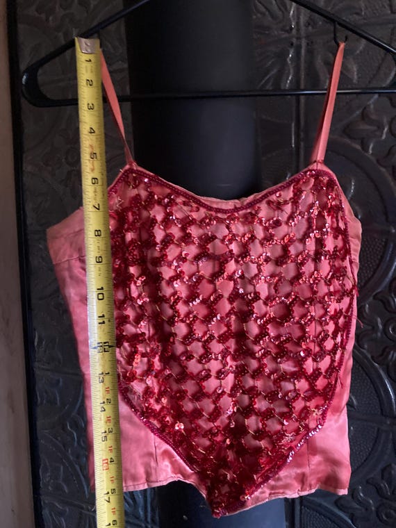 Vintage Burlesque 1950's Handmade Sweetheart Top - image 3