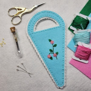 Felt Scissor Keeper Sewing Keepsake Gift for Seamstress Scissor Case Handstitched Gift Gift for Her Scissor Sheath Sewing Accessory