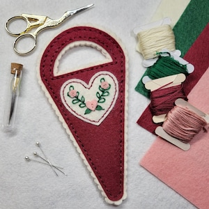 Felt Scissor Keeper Sewing Keepsake Gift for Seamstress Scissor Case Handstitched Gift Gift for Her Scissor Sheath Sewing Accessory