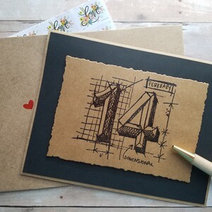 February 14  Be Mine  February 14 Wish  Valentine&#39;s Wish  Be Mine Card  Handcrafted Wish  Valentine&#39;s  Kraft Paper Card  Valentine&#39;s Day