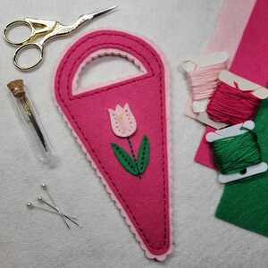 Felt Scissor Keeper Sewing Keepsake Gift for Seamstress Scissor Case Handstitched Gift Gift for Her Scissor Sheath Sewing Accessory