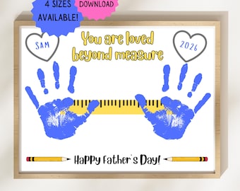 Manualidad con huellas de manos para el Día del Padre: Un recuerdo inolvidable para expresar tu amor incondicional (Descarga digital)