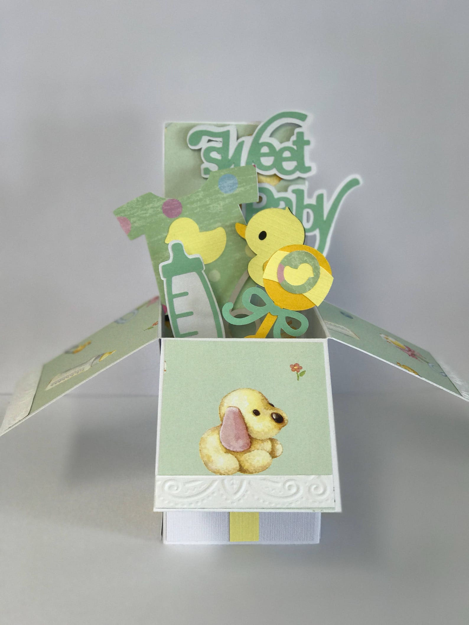 3D Pop Up Baby Shower Boy New Arrival Box Card Etsy
