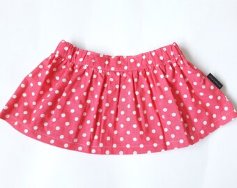 Baby skirt 4-6M polkadot, adjustable waist, handmade baby girl gift, summer outfit