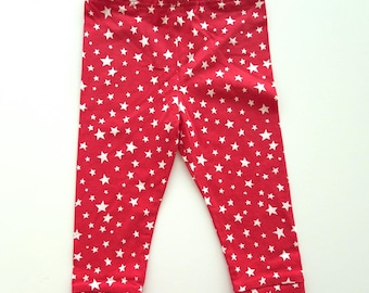 Gender neutral baby pants age 6-9M with stars, jersey baby clothes