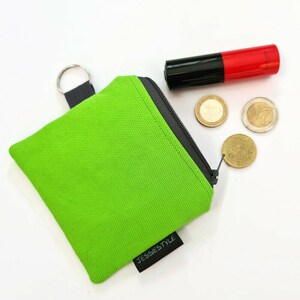 Carteira pequena de lona, mini bolsa para chaveiro, presente para o dia dos pais/pai, mini bolsa com zíper, mini armazenamento de moedas