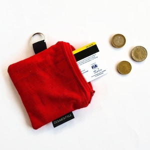 Portemonnee met sleutelring, sleutelhanger etui met rits, valentijnscadeau, muntgeld tasje, sleuteltasje, mini opberger rits