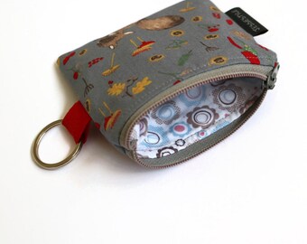 Mini travel wallet squirrel, keychain coin purse
