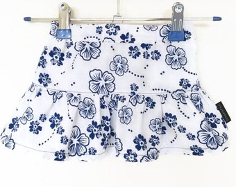 Baby rok maat 68 bloemen, 4 tot 6 maanden, verstelbare baby zomer kleding meisje, handgemaakt kraamcadeau, meisjes rok elastiek