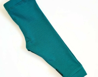 Baby pants 4-6M petrol gender neutral, unisex leggings