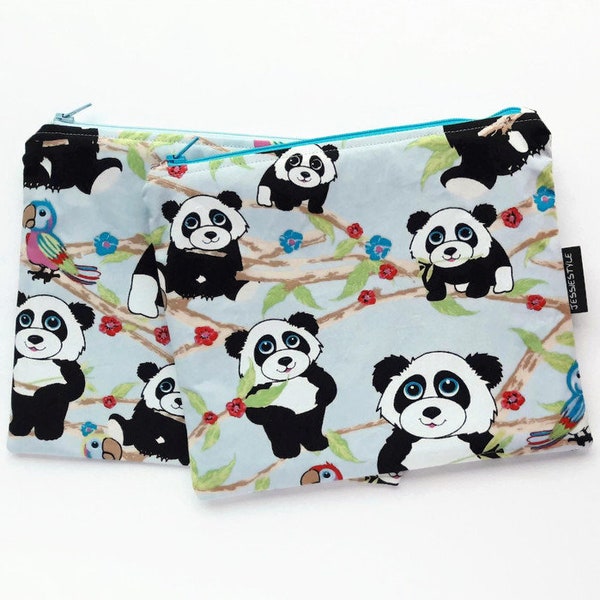 Panda Such per trucco / penne / pannolini, trucco organizzatore, regalo di consegna a mano, animali della sacca scolastica, sacca con cerniera, sacchetto di panda