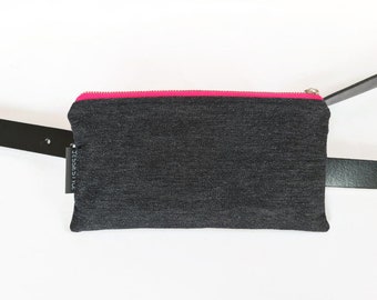 Waist bag made from new jeans fabric, denim pouch with belt loops, phone pouch for belt, handy phone holder, gift for mom / sister