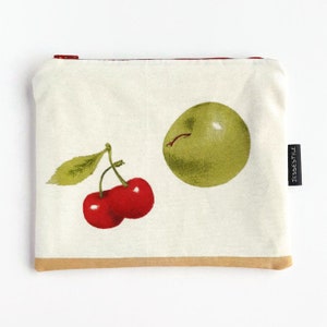 Fruit etui voor make-up / luiers / pennen, Moederdag, toilettas, luiertas, organizer, school etui met rits, handlettering cadeau voor haar