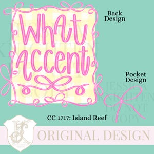 Everyday What Accent PNG Digital Design Girly Swirly Trendy Pocket and Back Files Kid Design Women Pink Preppy Bow Coquette Prep Gingham