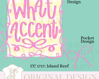 Everyday What Accent PNG Digital Design Girly Swirly Trendy Pocket and Back Files Kid Design Women Pink Preppy Bow Coquette Prep Gingham