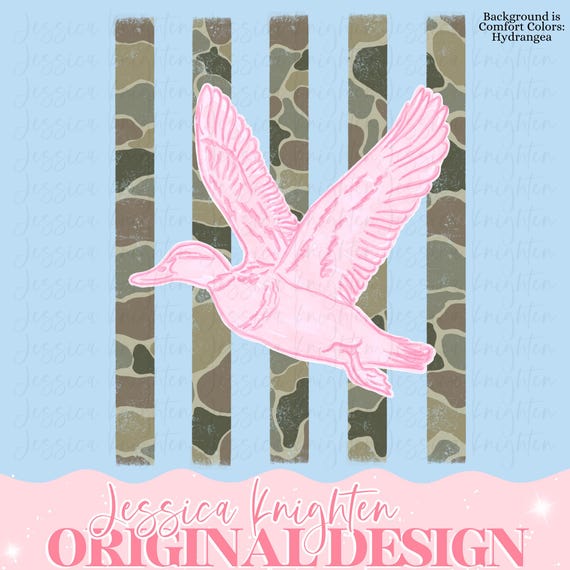 Everyday Duck PNG Digital Design Girly Trendy Kid Design Women Pink Preppy Prep Print Summer Bay Coastal Watercolor Trending Stripes