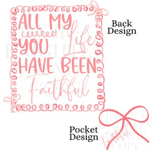 Everyday Inspirational PNG Digital Design Girly Swirly Trendy Pocket and Back Files Kid Design Women Pink Preppy Bow Coquette Faithful Prep