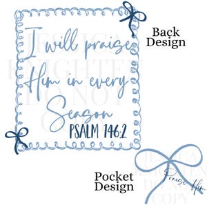 Everyday Inspirational PNG Digital Design Girly Swirly Trendy Pocket and Back Files Kid Design Women Pink Preppy Bow Coquette Praise Prep