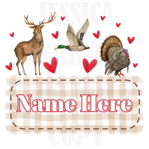 Jacht Valentijnsdag digitaal ontwerp hart gingang naamplaatje liefde Vday kinder kindershirt png gepersonaliseerde subtrendy XoXo herten kalkoeneend