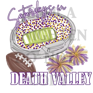 Samstage im Death Valley Digital, Bouqie Digital, Football Designs, Go Tigers PNG, Louisiana, handgezeichnet PNG,