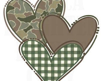 Camo Hunting Valentines Digital Design Heart Vday Shirt PNG Personalized Sub Trendy  Adult Transparent Preppy Loved Deerly