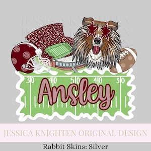 Name Block Football Season PNG Digital Design Trendy File Kid Design Children Prep Plate Front Helmet Preppy Stadium Dog Maroon White