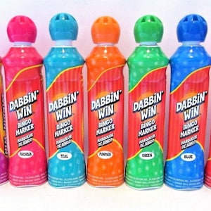 Bingo Daubers Markers - Mini Tip Set Of 7 - Rainbow Of Colors - Scrap Booking, School Projects, More