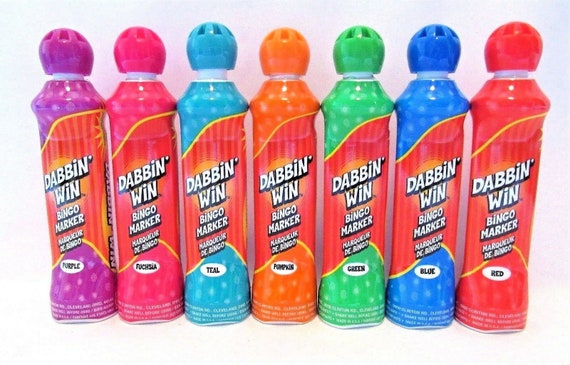 Bingo Daubers Markers Mini Tip Set of 7 Rainbow of Colors Scrap Booking,  School Projects, More 