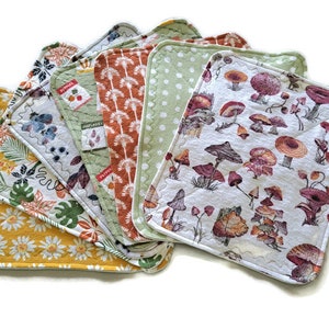 Reusable Paper Towels: Flannel & Flour Sack Cotton, Set of 7