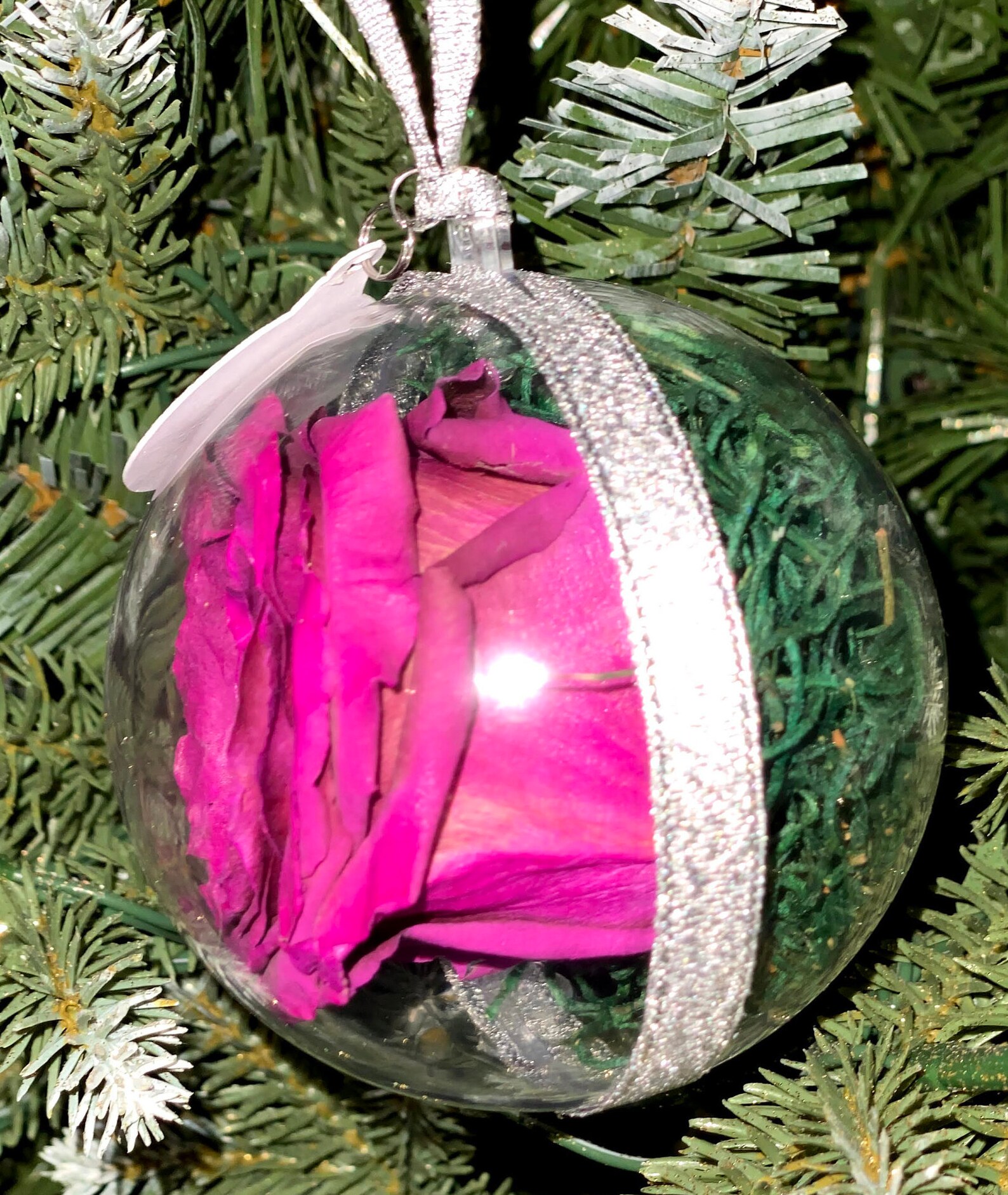 Pink Rose Ornament Real Preserved Rose Etsy