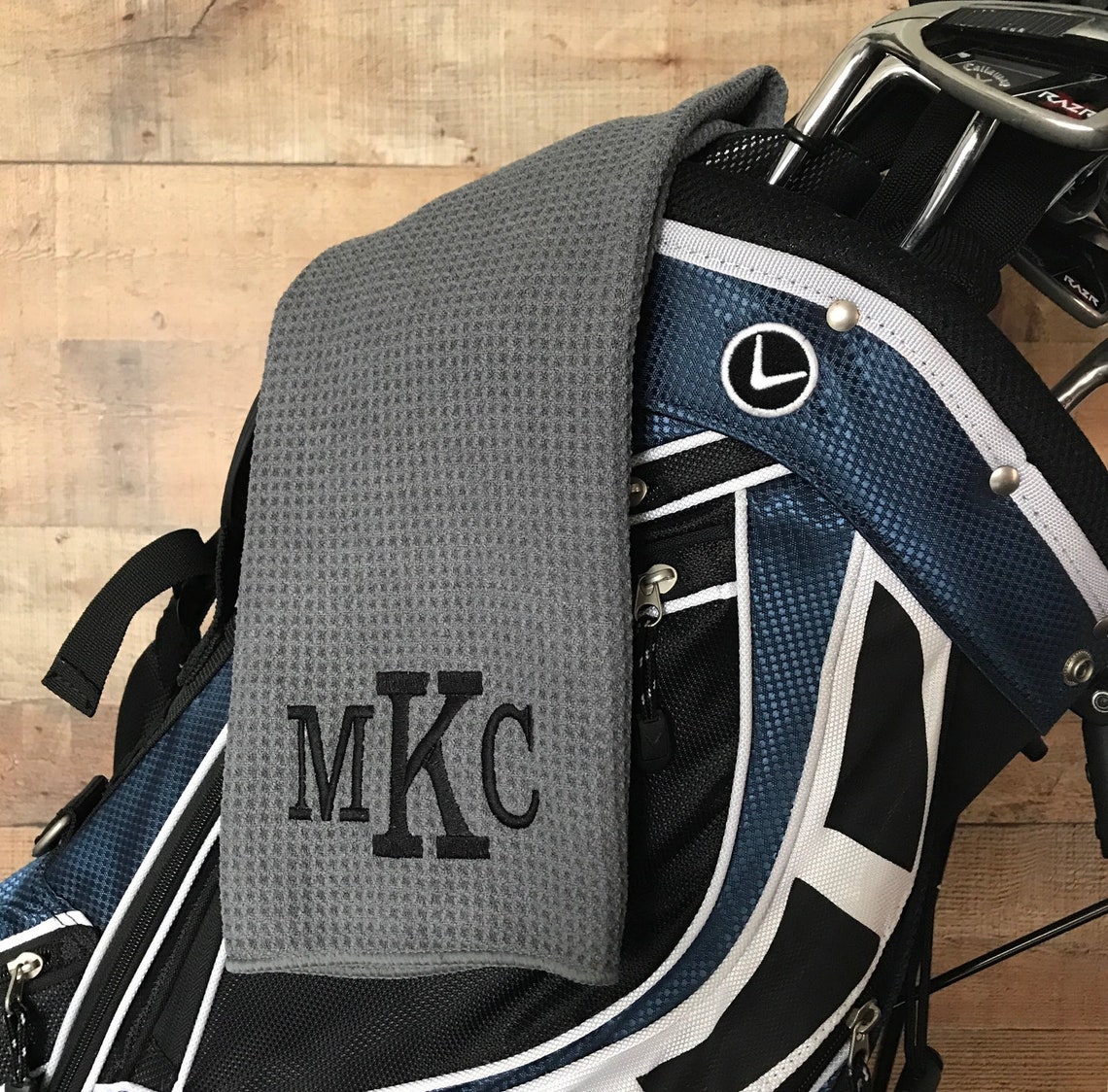Personalized Microfiber Waffle Golf Towel Etsy