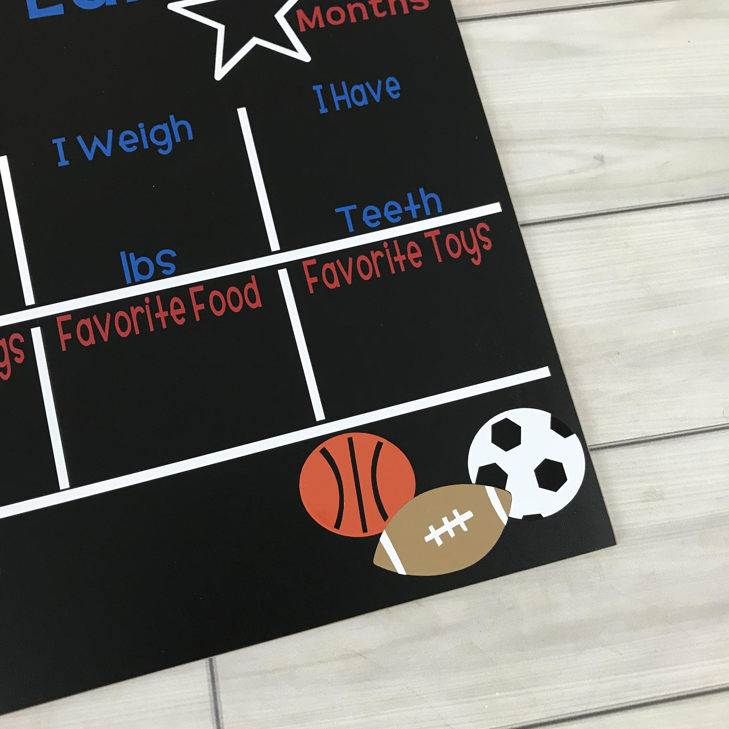 Sports Milestone Chalkboard Milestone Sign Baby shower gift Etsy