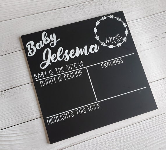 Weekly Pregnancy Chalkboard Custom Pregnancy Tracker - Etsy