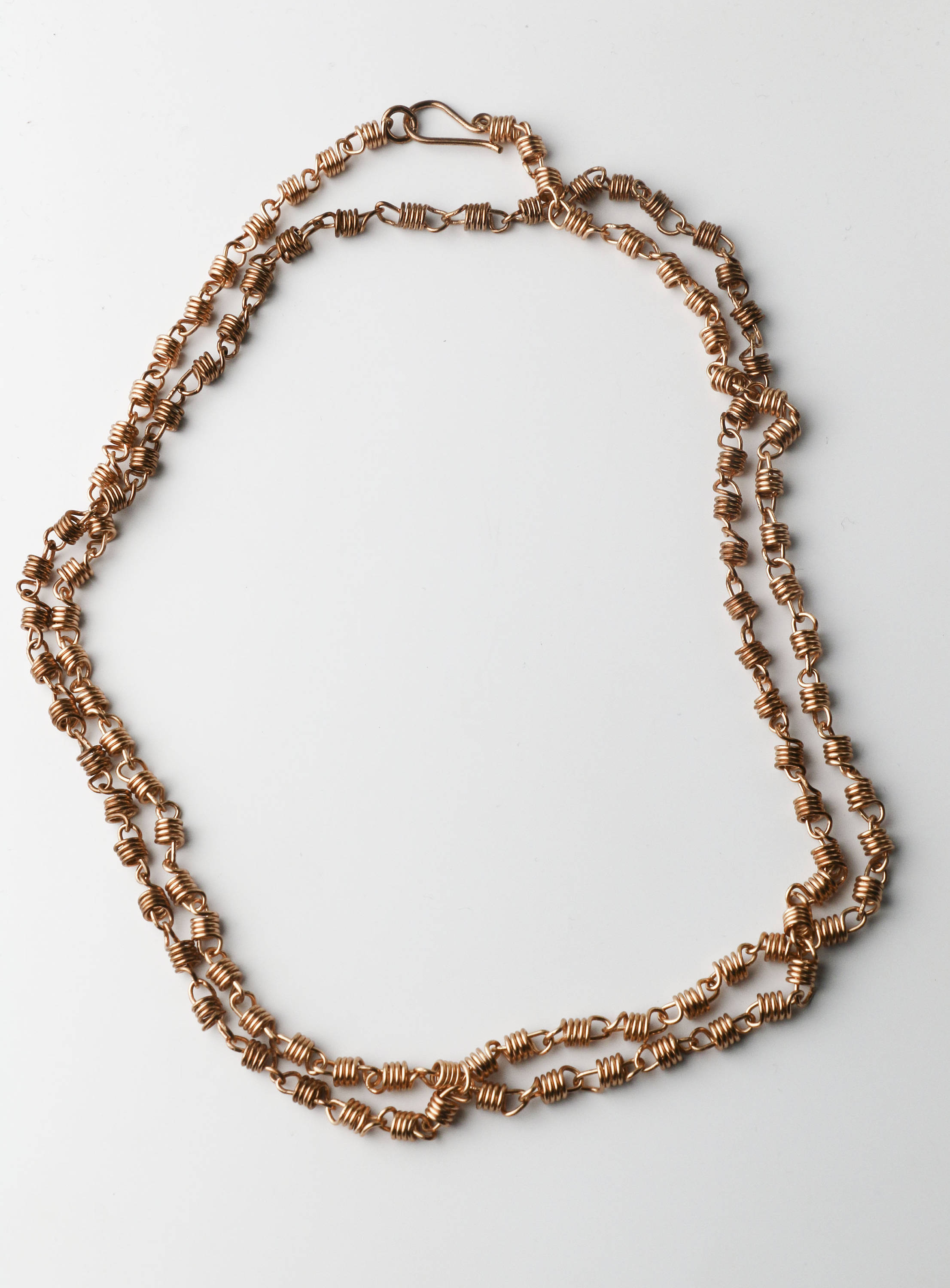 Copper Coil Link Necklace Handmade Necklace OOAK Necklace Etsy Australia