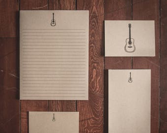 Guitar Stationery Collection Gift Set