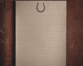 Horseshoe Stationery Large Lined Notepad - 8.5x11 inches