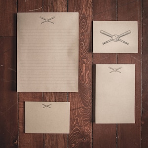 Baseball Bat Stationery Collection Gift Set