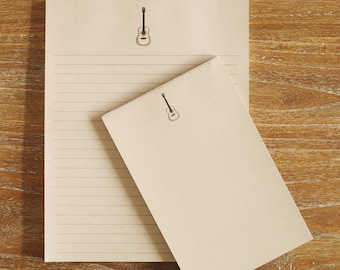 Guitar Stationery Notepad Gift Set